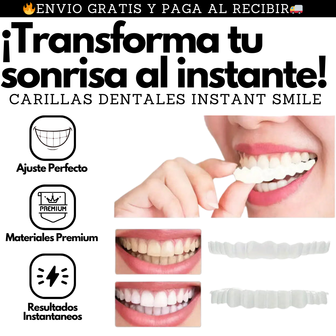 INSTANT SMILE: Carillas Dentales Con Ajuste Natural Para una Sonrisa Perfecta.🦷✨