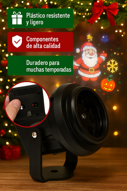 Proyector navideño + 4 discos