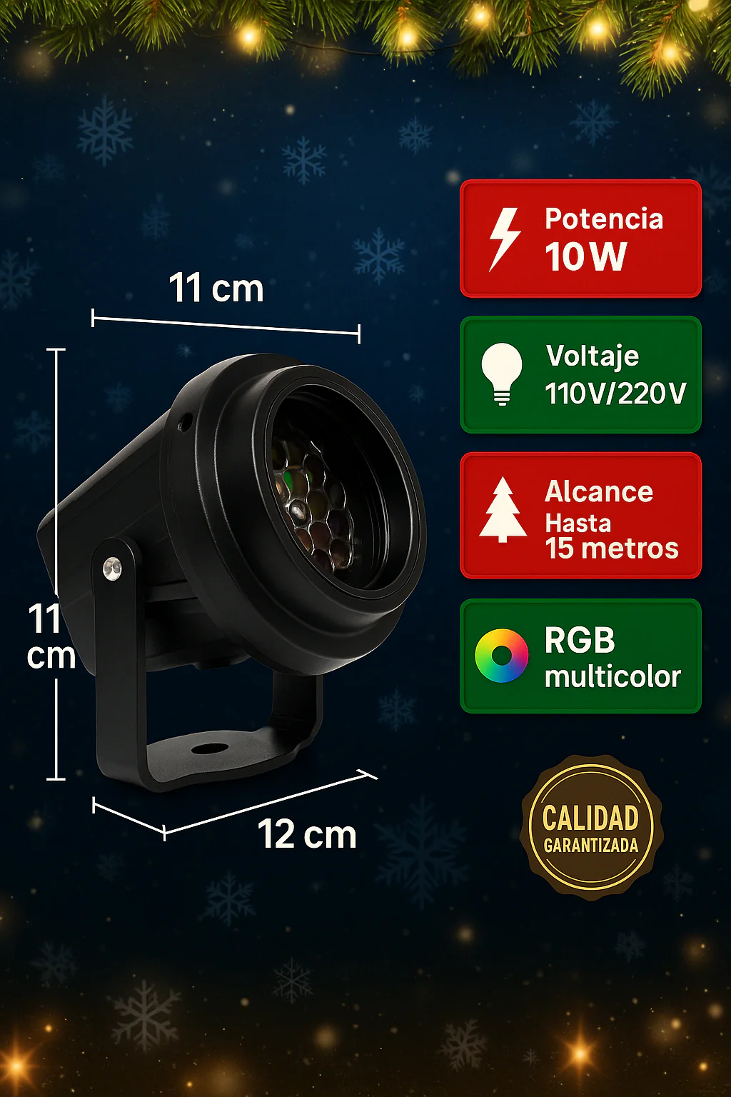Proyector navideño + 4 discos